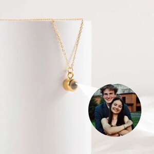 Customized Photo Bow Projection Memory Necklace