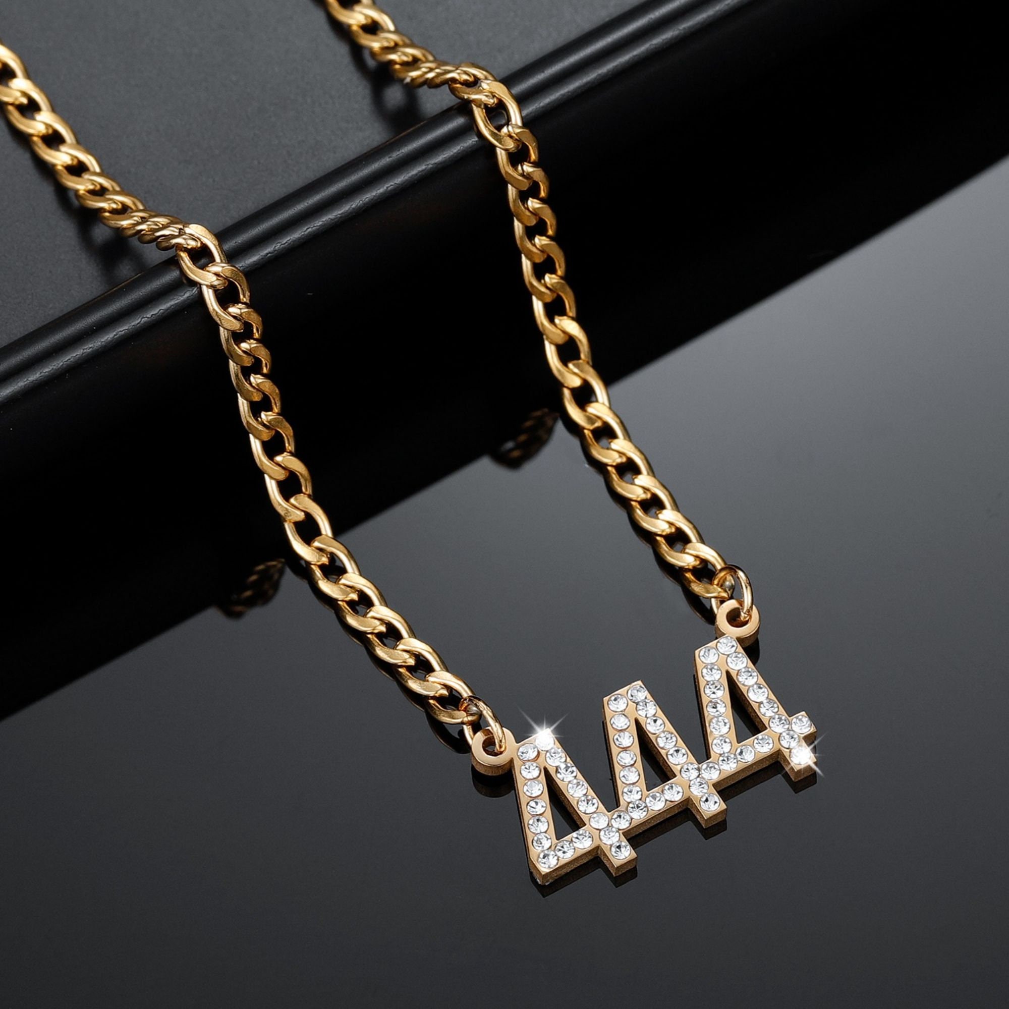 Iced out sale number pendant