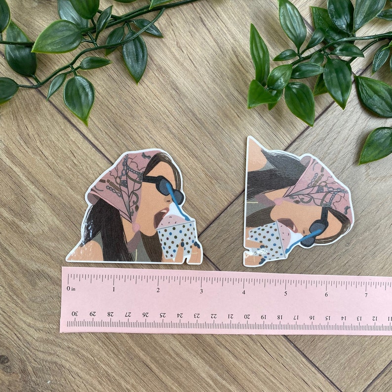 Olivia Rodrigo Eating Strawberry Icecream Sticker Deja Vu Mv Etsy