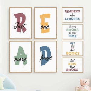 Printable Reading Posters,  Reading Poster for Classroom, Reading Print, Kids Reading Posters, Reading Corner Print, Educational Prints