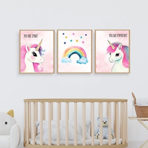 Unicorn Wall Decor, Unicorn Print, Unicorn Wall Art, Unicorn Girls Bedroom, Unicorn Printable, Unicorn Decor Nursery, Unicorn Kids Room