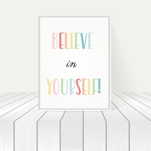 Inspirational Wall Decor, Positive Affirmation Wall Art, Daily Affirmations, Classroom Decor, Play Room Decor, Printable art