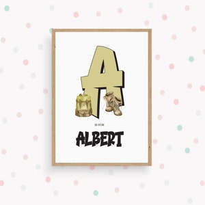 Custom Name Print, Adventure Nursery Decor, Custom Adventure Poster, Personalized Gift, Baby Boy Nursery, Custom Name Poster, Digital print