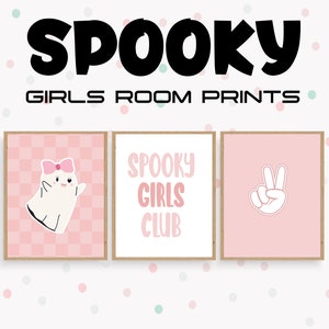 Girls Halloween Wall Art, Halloween Nursery Print, Halloween Nursery Decor, Halloween Wall Art for Kids,  Cute Girls Halloween Prints, Boo