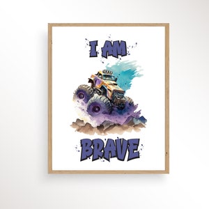 Monster Truck Druck, Monster Truck, Jungen Geburtstagsgeschenk, Monster Truck Jungen Wandkunst, Monster Truck Digitales Poster, Spielzimmer Dekor