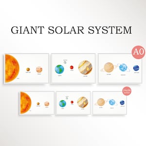 Solar System Print, Space Poster, Giant Solar System Wall Art, Outer Space Classroom Decor, Kids Room Decor, Space Wall Art, Planet posters