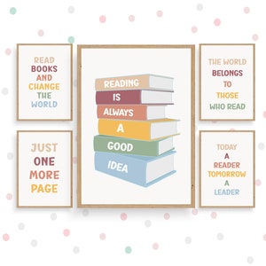 Reading Posters, Reading Corner Posters, Reading Corner Wall Art, Reading Printable, Reading Corner Decor, Classroom Reading Printables