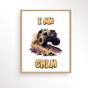 Monster Truck Nursery Decor, Monster Truck Wall Art , Boys Room Decor, Birthday Gift, Monster Truck  Boys Gift, Digital Dawnload