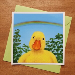 Cute duckling art print, duckling giclee illustration, duck art, small poster home decor, art for home