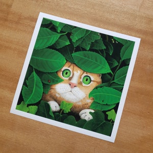 Cute cat print, adorable cat illustration, home decor, wall art, cat wall print, art gift, cat poster