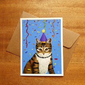 Mini art print of a cute and funny cat for cat lovers, giclée illustration for home decor.