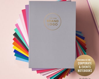 Corporate/Event A5 Personalised Premium Lined Notebook - Add your brand logo | Perfect for Event days | Trade shows | Conferences