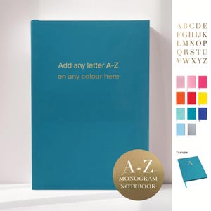 Monogram Notebook | A5, 160 pages | Premium lined Paper | Gift for Her