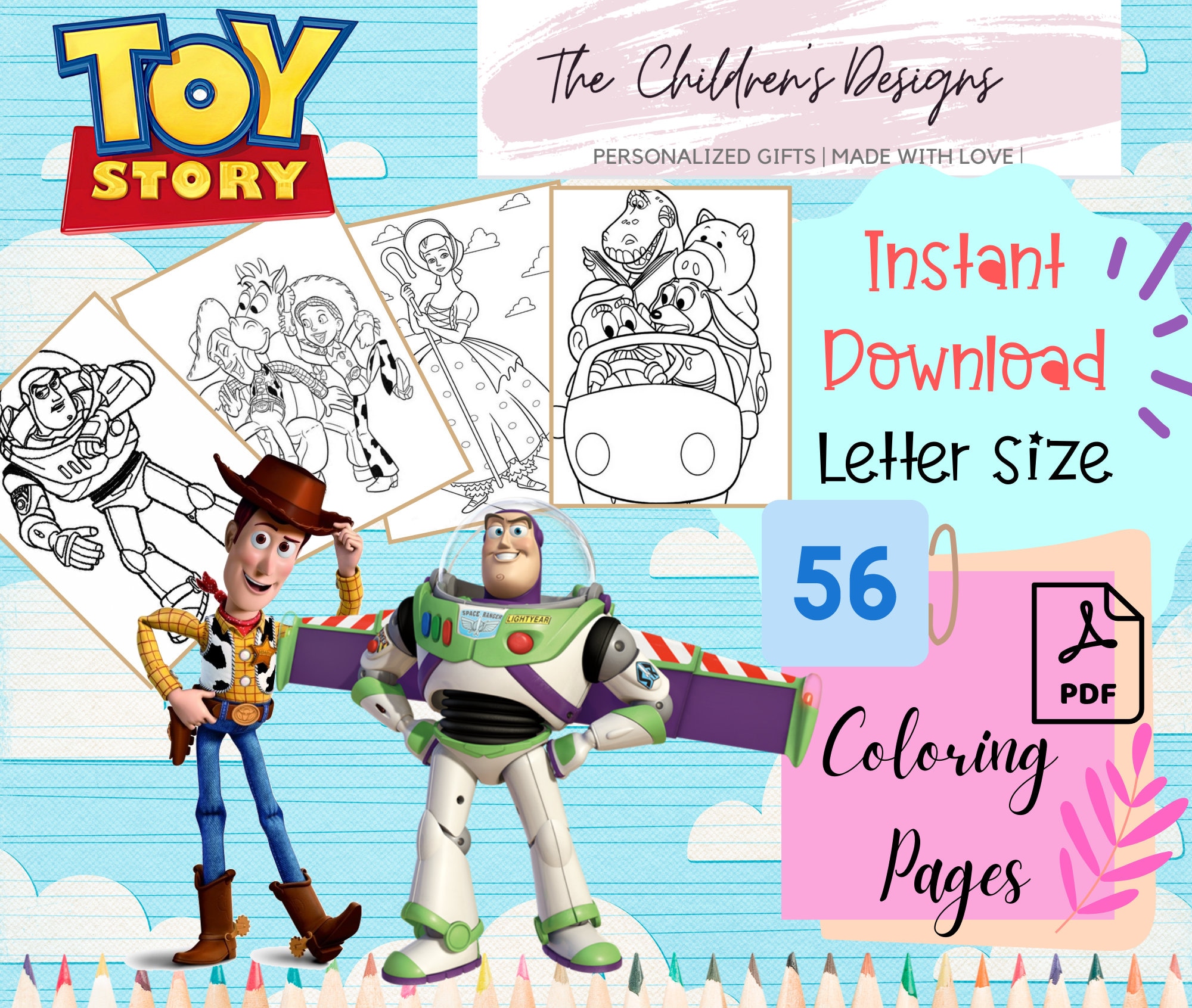 To Infinity And Beyond Buzz Lightyear Coloring Page