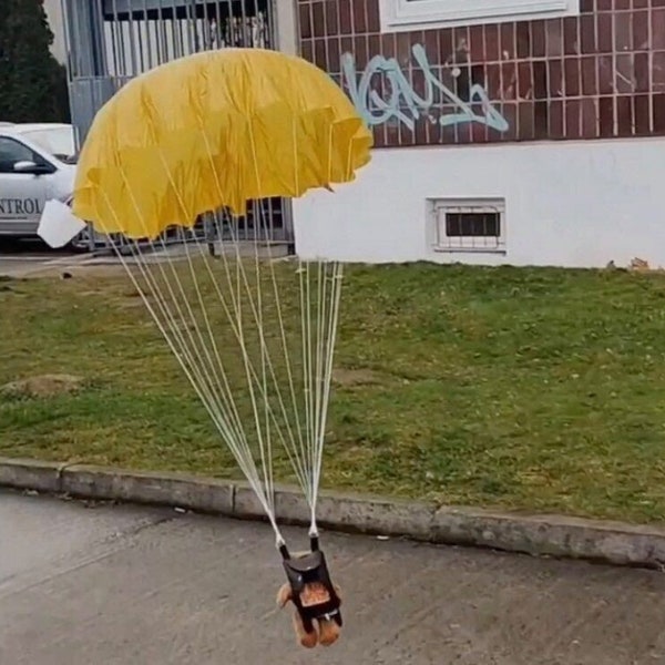 Mini parachute rond
