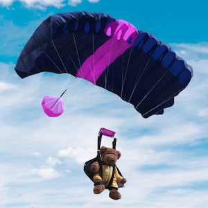 Mini parachute-Navy parachute toy-Miniature parachute For Kids-Parachute party favor-Flying Wing parachute gift-Small Parachute decoration