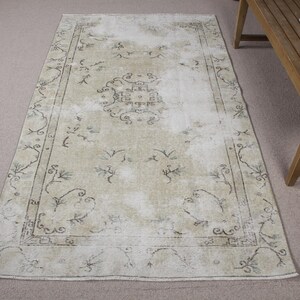 4x7 Area Rugs, Vintage Rug, Turkish Rug, Antique Rug, Rugs For Bedroom, 3.9x7 ft Beige Rug, Colorful Area Rug, Vintage Decor, Oushak Rug,