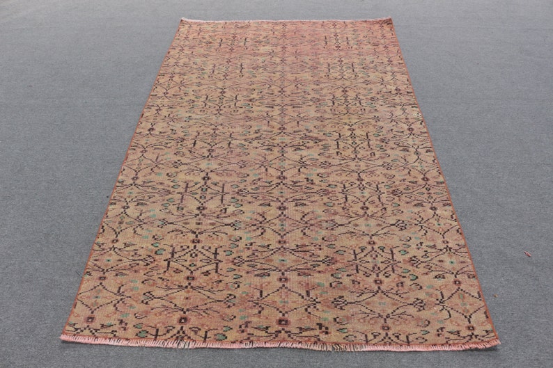 Turkish Rug, Vintage Rug, Area Carpet, Antique Carpet, 55x93 inches Brown Rug, Office Rug, Floor Carpet, Outdoor Rug, shops Bedroom Rug, 2586