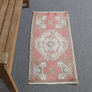 Vintage Rug, Antique Rugs, Red Home Decor  Rugs, Rugs For Wall Hanging, 1.5x3.1 ft Small Rug, Turkish Rug, Office Gift Rug