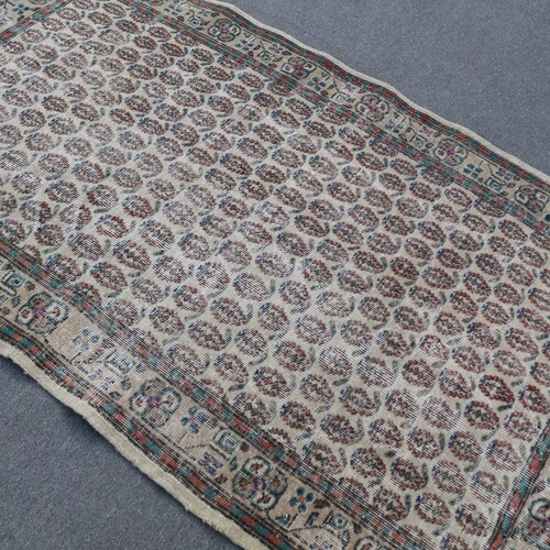 Turkish Rug, Vintage Rug, Area Rug, Oushak Carpet, shops 47x79 inches Beige Carpet, Turkey Bedroom Carpet, Decorative Indoor Carpet, 2809