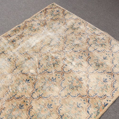 Area Carpet, Vintage Rug, Turkish Rug, Home Decor Rug, 55x82 inches Beige Rug, Office Indoor shops Rugs, Anatolian Bedroom Carpet, 1109