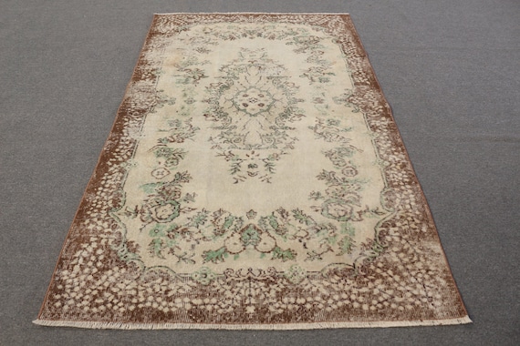 Vintage Rug, Area Carpet, Turkish Rug, Antique Rug, 56x95 Inches