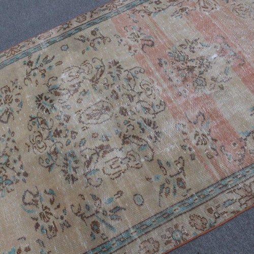 Turkish Rug, Vintage Rug, Area Carpet, Home Decor Carpet, 52x95 inches shops Orange Rug, Decorative Indoor Rugs, Office Floor Carpet, 2550
