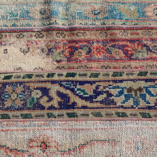 Turkish Wool Rug, Runner Rug, 2.7x11.9 ft, Vintage Rug, shops Decor Rug, Antique Rug, Oushak Rug, Stair Rug, Hallway Rug, Blue Rug 43