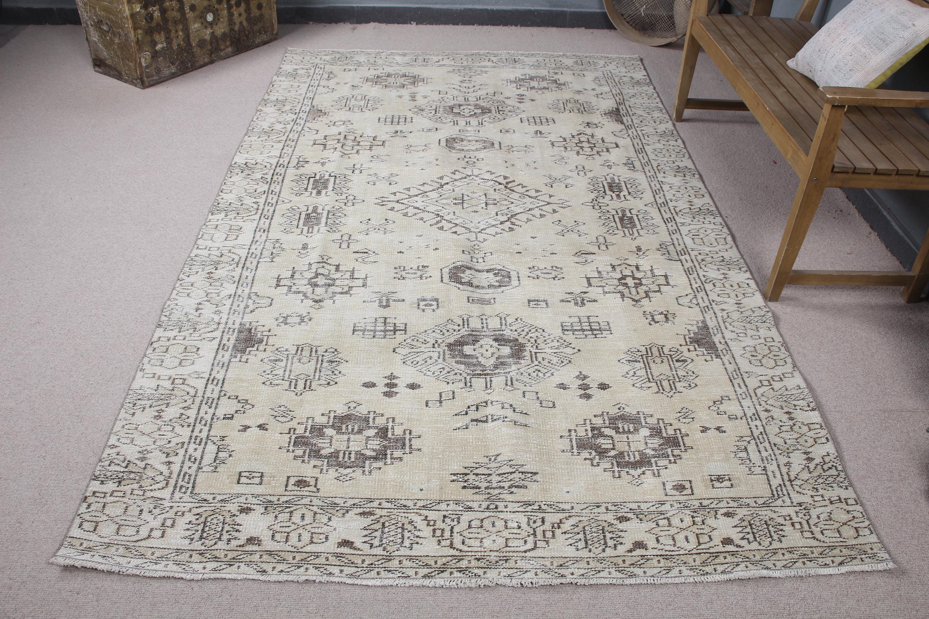 ヴィンテージラグ、トルコラグ、6x9インチの大型ラグ、アンティーク