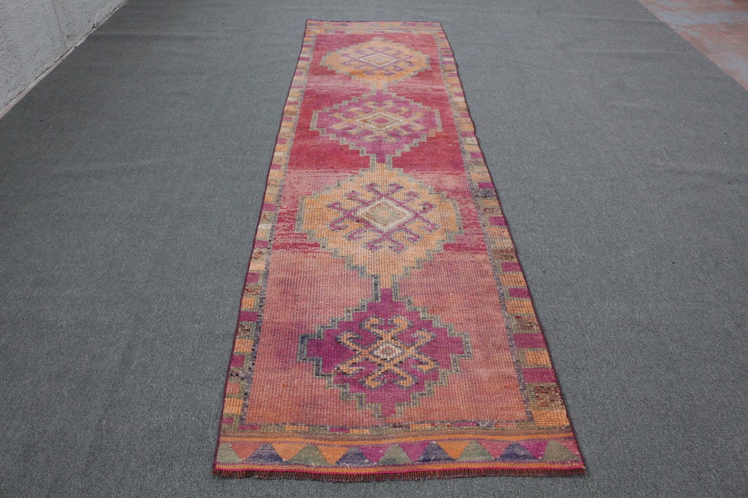 Vintage Rug, Runner Carpet, Turkish Rug, Herki Rug, Stair Carpet