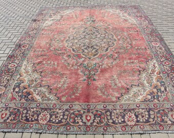 特大カーペット、トルコラグ、ヴィンテージラグ、ホームデコレーション