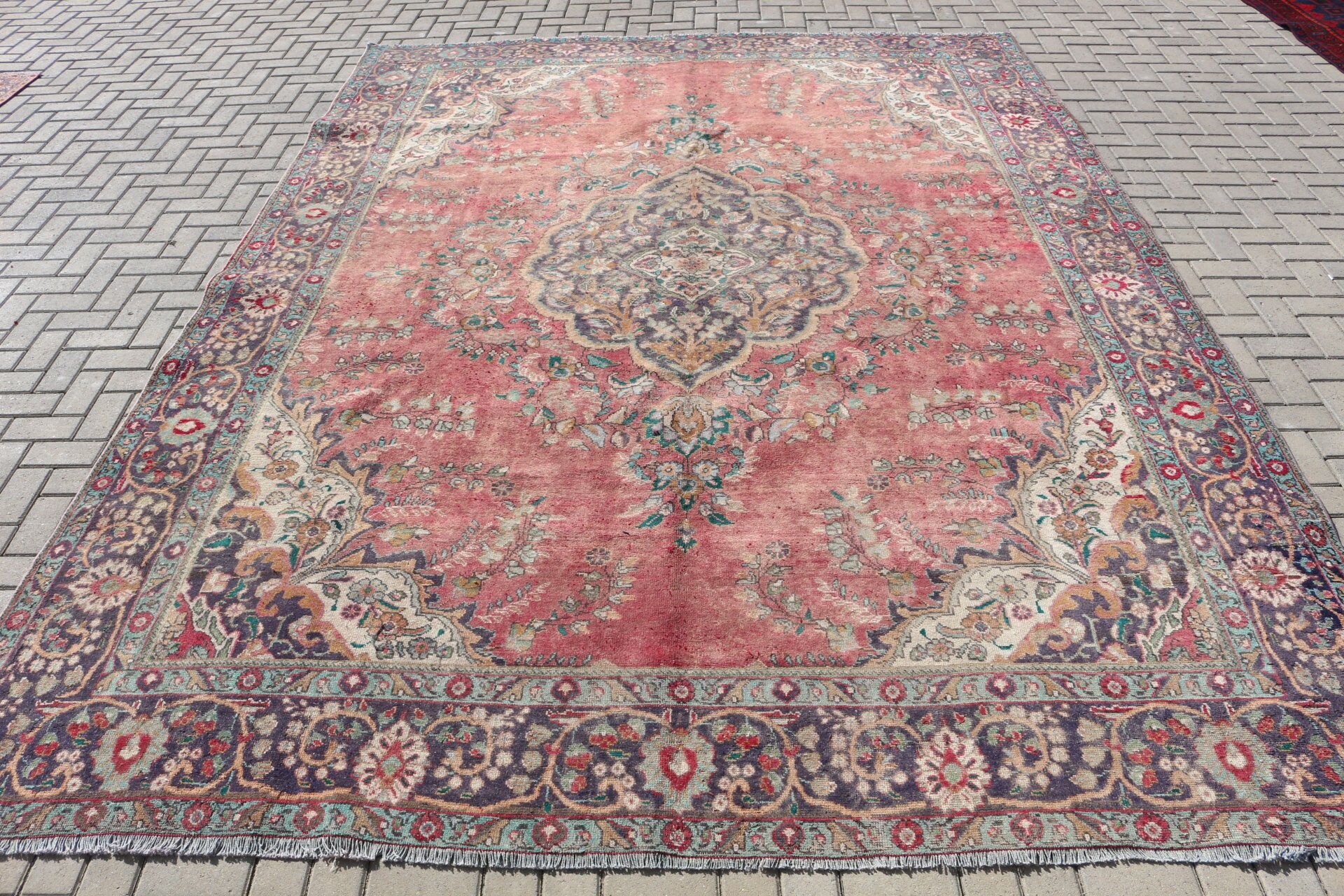 特大カーペット、トルコラグ、ヴィンテージラグ、ホームデコレーション