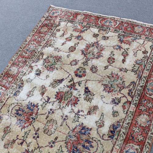 Vintage Rug, Area Carpet, Turkish Rug, Antique Carpet, 50x89 inches Beige Carpet, Tribal Bedroom Rugs, Turkey Indoor Rug, shops 1452