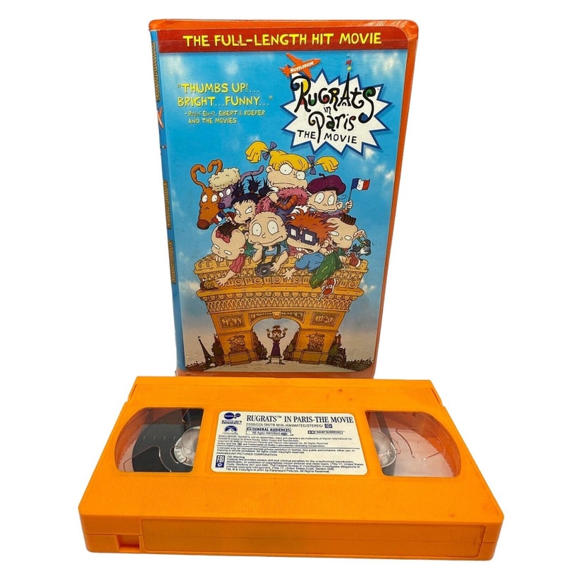 Rugrats In Paris The Movie 2001 Vhs Rugrats in Paris the Movie VHS, 2001 Nickelodeon Orange Tape Clamshell