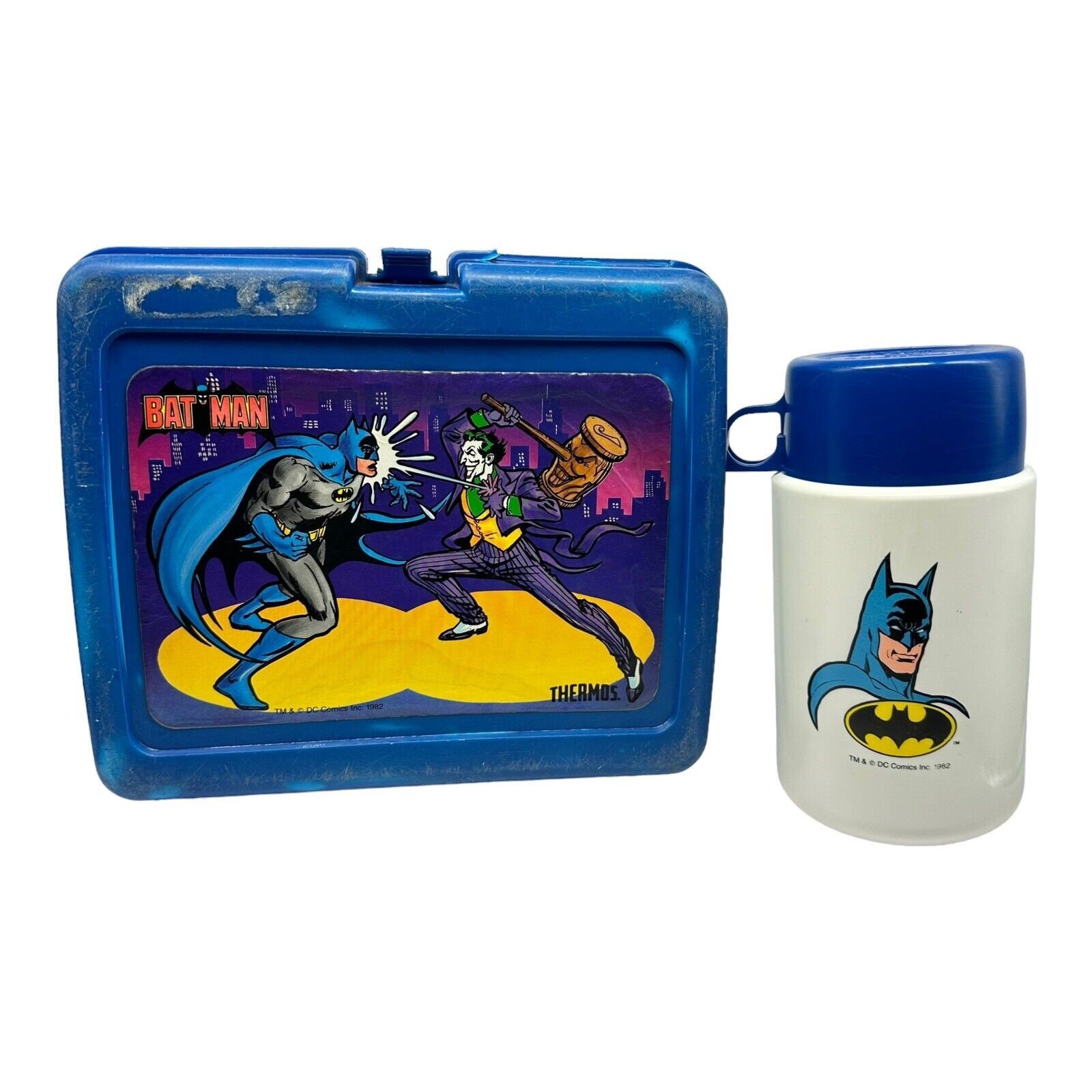 Vintage Batman Lunchbox NO Thermosblack Plastic School Lunch Box DC Comics  Superhero Panchosporch 