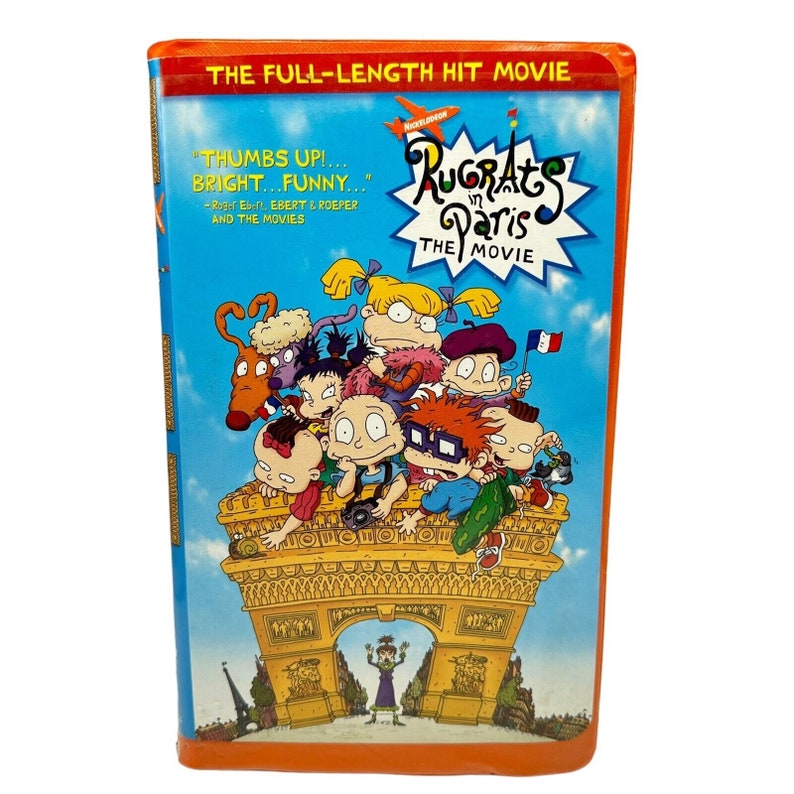 Rugrats In Paris The Movie 2001 Vhs Rugrats in Paris the Movie VHS, 2001 Nickelodeon Orange Tape Clamshell