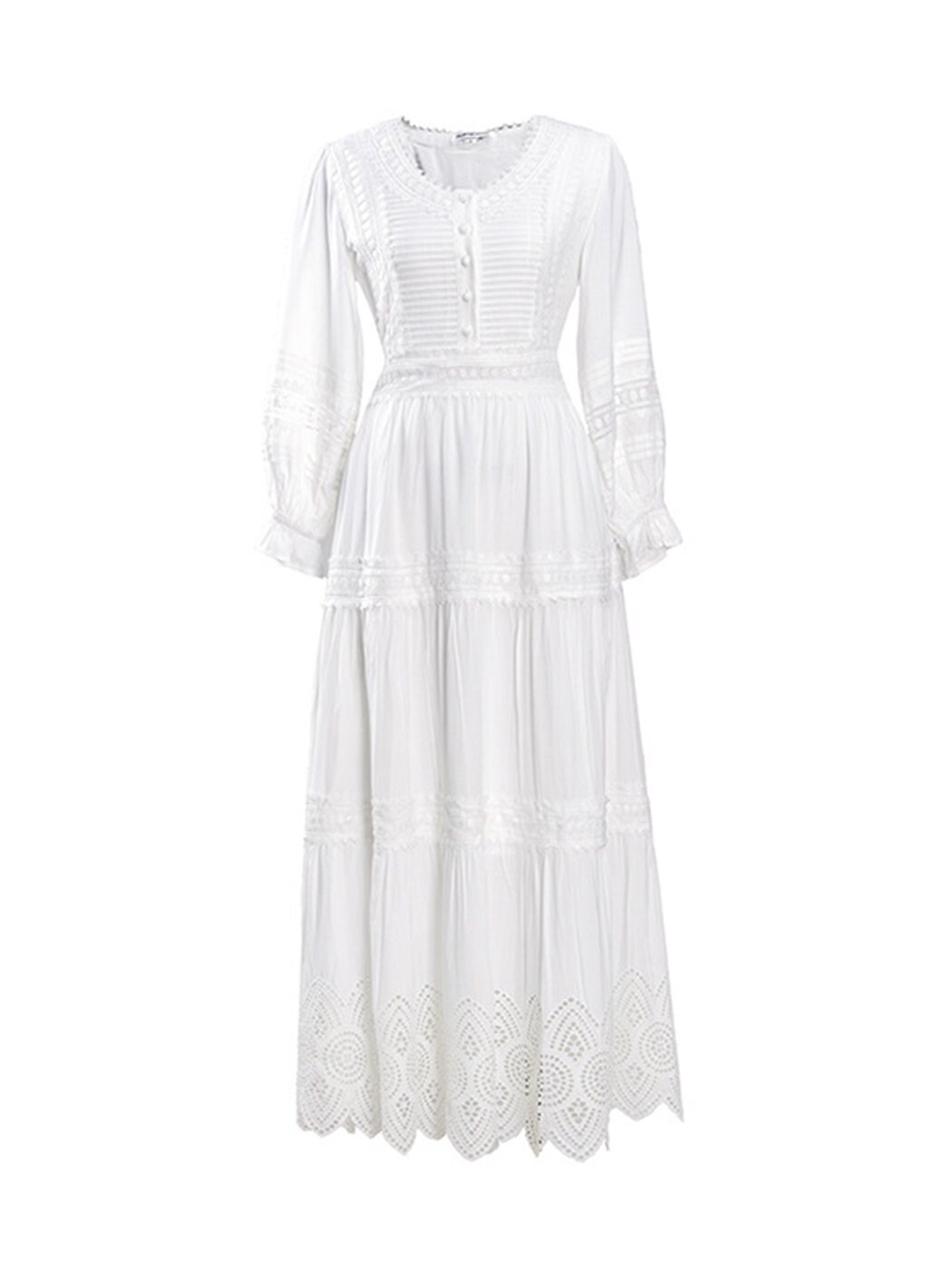 Women's White Cottagecore Dress Cotton Boho Dress - Etsy