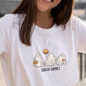 Squad Ghouls Halloween Shirt: Spooky Season Cotton Tee