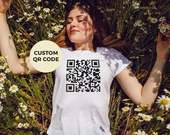 Custom QR Code T-shirt | Custom Hoodie QR Code Idea | Gift T-shirt QR Code | Gift for Her | Gift for Him | qr Code gift