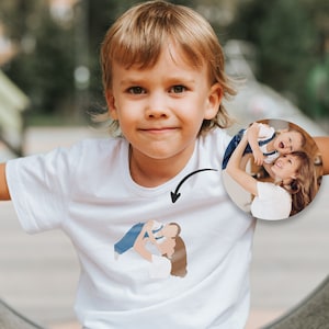 Maglietta animata personalizzata per bambini / Maglietta con design animato / Felpa con cappuccio con arte animata personalizzata, ritratto personalizzato con immagine