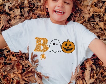 Halloween Boo chemise pour enfants pour tout-petits, chemise d’Halloween pour enfants, chemise d’Halloween mignonne boo, chemise d’automne pour jeunes, chemise pour tout-petits Halloween, chemise Boo