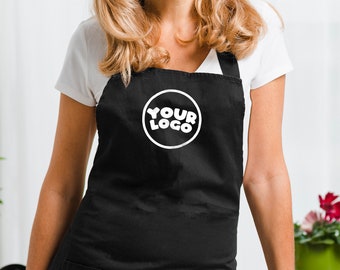 Logo Apron,Personalized Apron with pockets, logo, Custom Apron, Mens Aprons, Womens Apron, Custom Text Apron, Logo Apron, Personalized Apron