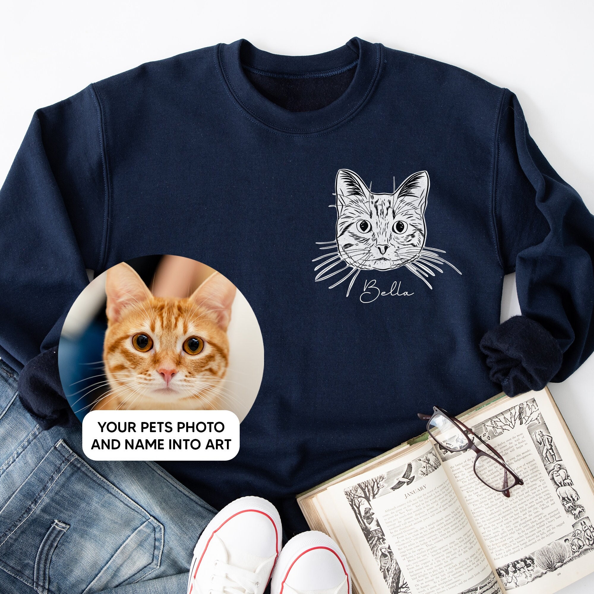 Unisex Haustier-Kapuzenpullover Mit Großer Vordertasche – Für Katzen & Hunde (Blau, Gr. XXL)