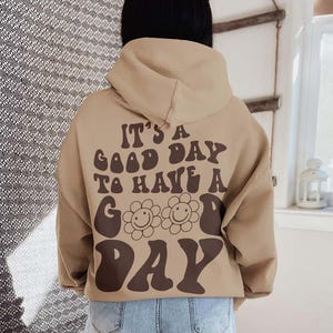 Good Vibes Peach Hoodie | Motivational Retro Aesthetic Style | Feel Good | Tumblr Vibes | Retro Tumblr Hoodie | Aesthetic Hoodie |