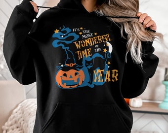 It es the Most Wonderful Time of the Year Hoodie, Retro Vintage Halloween Hoodie, Trending Halloween Sternzeichen, Unisex Halloween Kürbis Kapuzenpullover