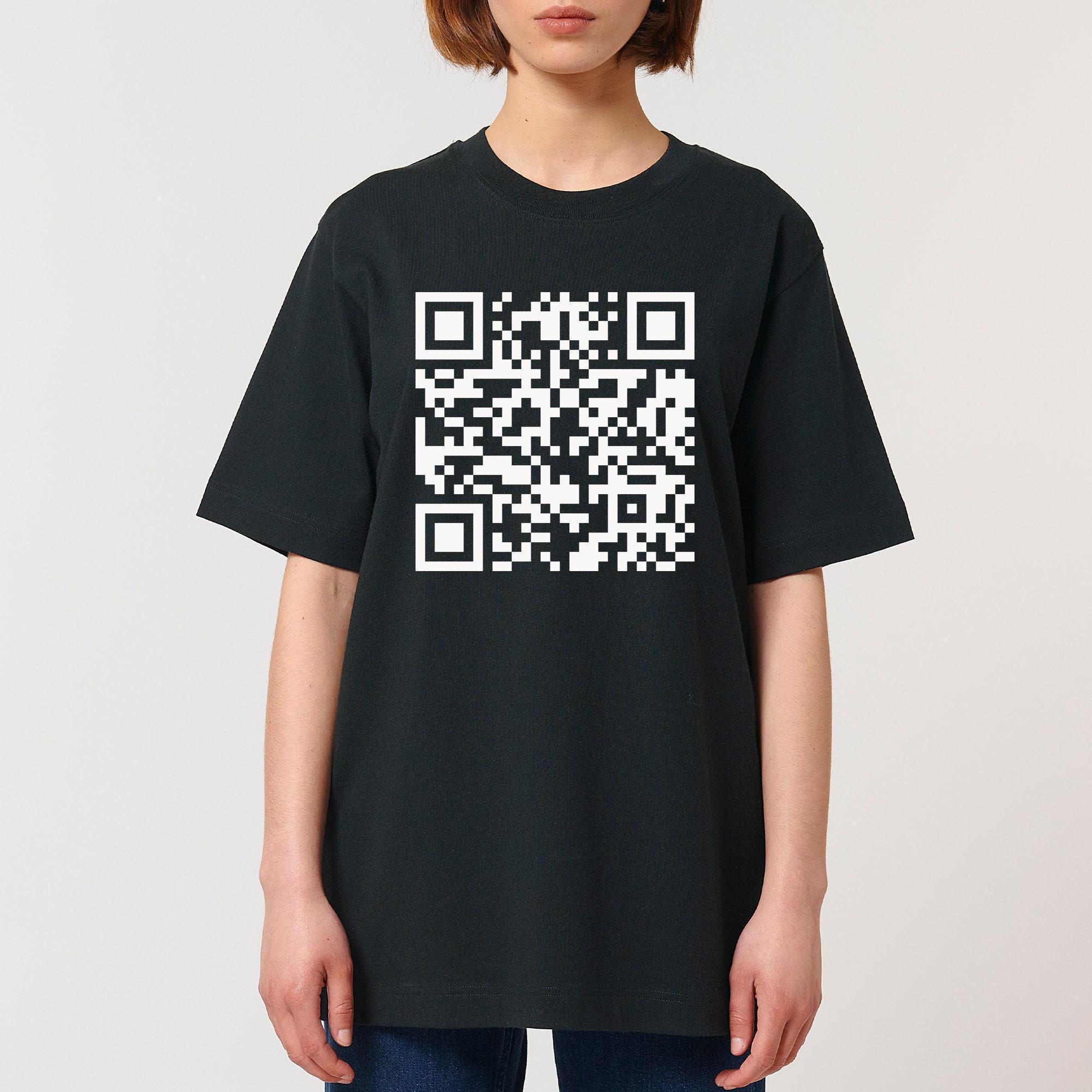 おもしろQRコードTシャツ：いたずらっぽいサプライズ、ユニセックス