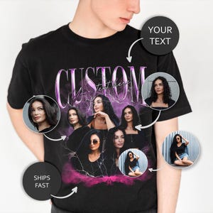 Custom Bootleg Rap Tee, custom your own bootleg shirt, custom bootleg shirt, custom photo shirt, birthday gift, husband christmas gift