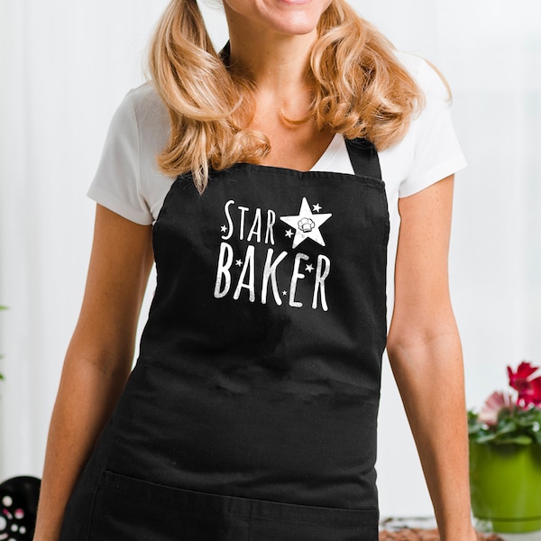 Tablier de boulanger étoile, cadeau pour maman, TABLIER STAR BAKER, tablier pour cuisine, tablier de maman boulanger étoile, tablier pour mère, design de tablier cadeau