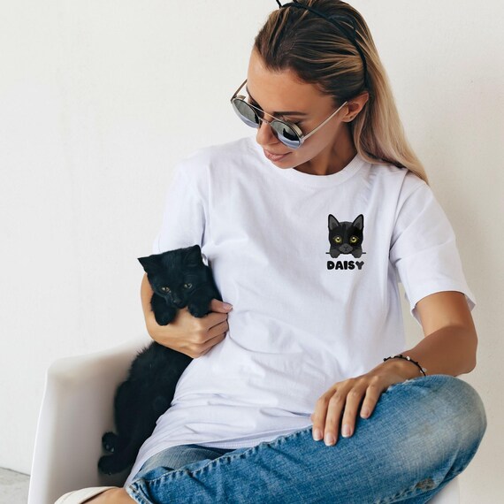 Cat Lover Sweatshirt: Personalized Drawing - Custom Name Print