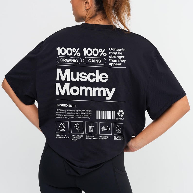 T-shirt de sport Muscle Mommy : vêtements de sport pour femme image 1